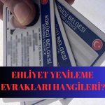 Ehliyet Yenileme Evrakları Nelerdir?
